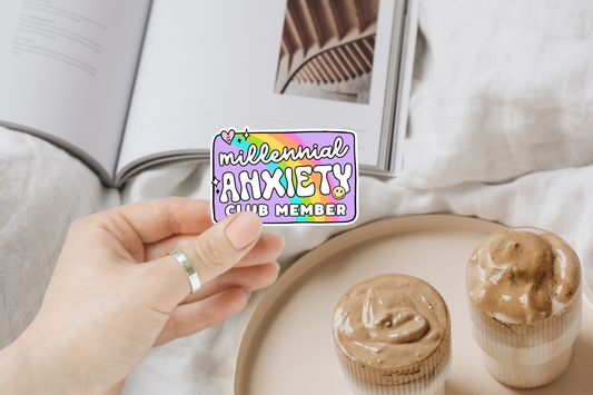 Millennial Anixiety Club Sticker