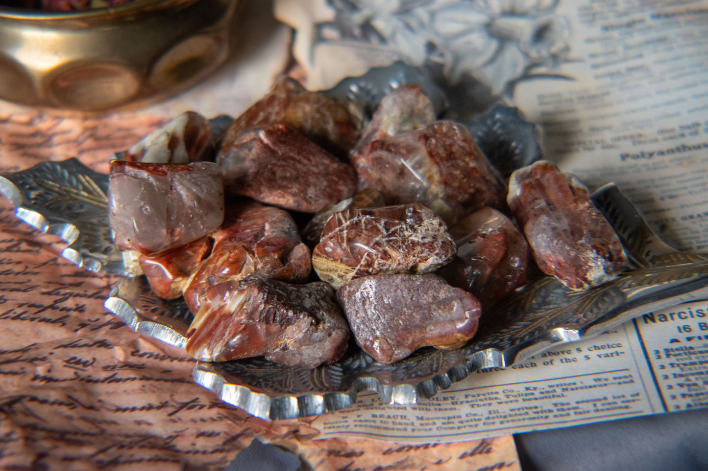 Amphibole Quartz Tumbles